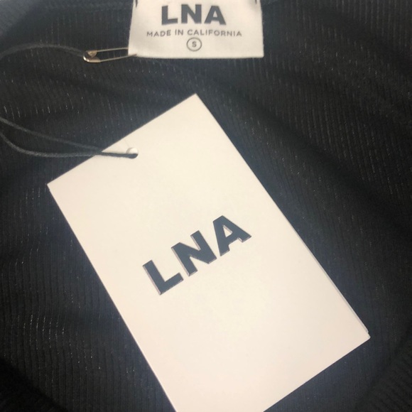 LNA Lanki Cutout Rib-knit Top In Black - Picture 3 of 3